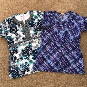Nursing scrub tops